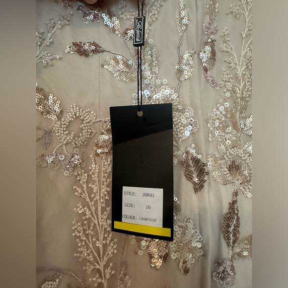 La Femme 30841SC Mother of the Bride Dress Champagne size 10 - Picture 14 of 14